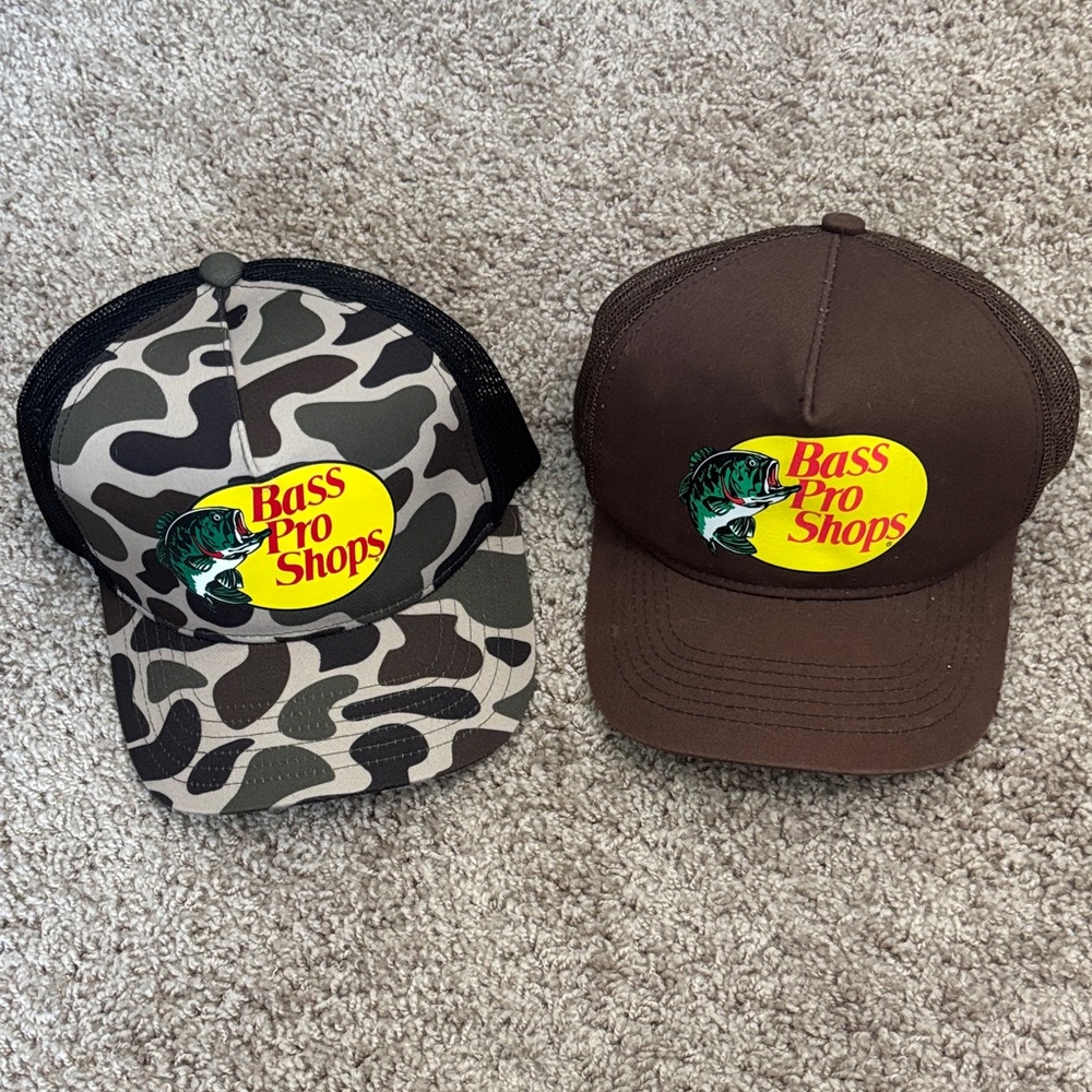 Bass Pro Shops Brown & Camo Logo Trucker Hats